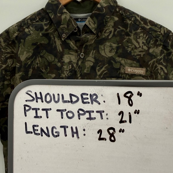 Columbia PHG Performance Hunting Gear Camo Short‎ Sleeve Button Up Shirt Mens S - Picture 7 of 7